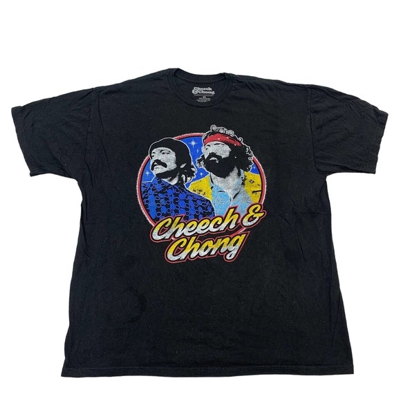 Cheech & Chong Graphic Movie Tee Thrifted Vintage Style Size 2X - Picture 1 of 13